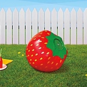 H for Happy Inflatable 3D Strawberry Sprinkler Red